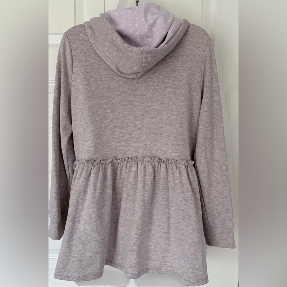 Matilda Jane Women’s Jacket Lookin Good Hoodie Ruffle Peplum Terry Zip Up size S - Picture 4 of 13